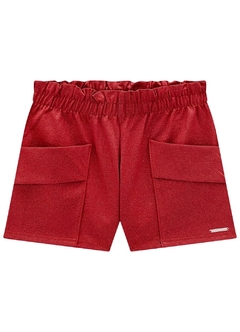 1000122323-DL29C SHORT CLOCHARD CARINHOSO GLITTER VERMELHO
