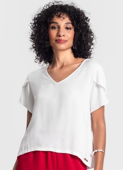 6169605-022 BLUSA ROVITEX CREPE MOSS OFF WHITE