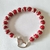 Pulsera plata piedras con cierre corazon - comprar online