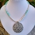 Collar cristales y dije florcitas - comprar online