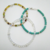 Pulseras plata y piedras naturales separador bolita en internet