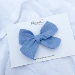 Laço Mariah Azul Algodão Doce - Marijoca Laços