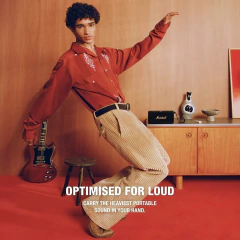 Imagen de Marshall Middleton Portable Bluetooth Speaker, Black and Brass