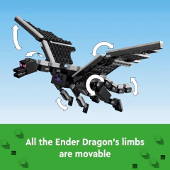 Imagen de LEGO Minecraft El Dragón del End y el Barco del End (21264) - Set de Construcción 657 Piezas