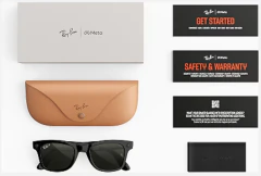 Lentes Inteligentes Ray-Ban Meta Gen 3 Wayfarer Shiny Black / Lentes Polarizados Verde G-15 | Cámara 3K e IA