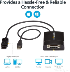 Adaptador cable conversor de video DisplayPort a DVI - M/M DVI (Dual) en internet