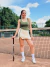 Short saia off white com friso - comprar online