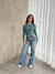 blusa gola canoa verde - comprar online