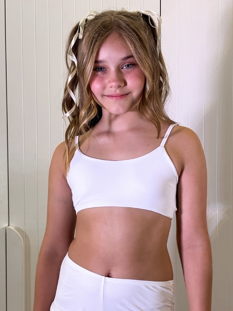 Top/Sutiã com bojo removível branco