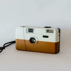 Câmera analógica Modelo Mini - Marrom e Branca
