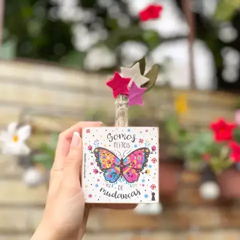Mini vaso quadrado - Somos feito de mudanças - comprar online