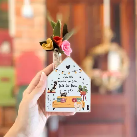 Mini vaso casinha - Todo lar gato