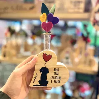Mini vaso coração - Aqui tem cachorro - comprar online