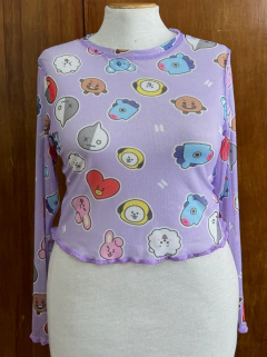 Crop top "BT21" manga larga - comprar online