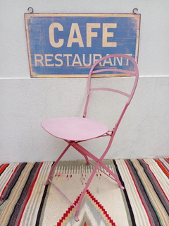 Silla de Chapa Plegable de Cervecería