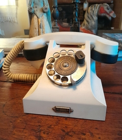 Telefono De Baquelita Antiguo Blanco Ericsson