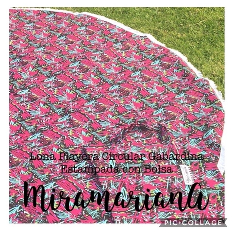 LONA PLAYERA REDONDA ARTE CON FLECOS