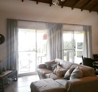 2 CORTINAS EN TUSSOR BARRAL PASANTE 150 cm x 210 cm