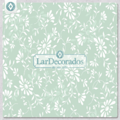 Papel de Parede Adesivo Floral Azul Claro - comprar online