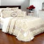 Cobre leito KING em jacquard 8 peças cor bege e Champagne - comprar online