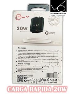 CARGA RAPIDA 20W FLY C-20M - comprar online