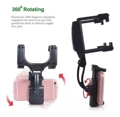 Soporte Holder Celular Espejo Retrovisor Carro 360 Rotación - tecno remates