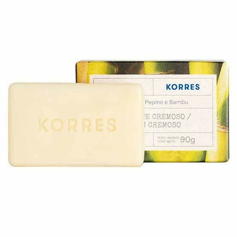 Korres Pepino & Bambu Sabonete em Barra Cremoso 90g - comprar online