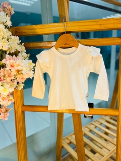 BLUSA ALGODÃO - FRUFRU NO OMBRO - OFF - comprar online