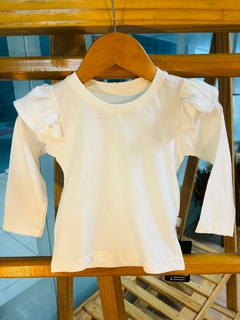 BLUSA ALGODÃO - FRUFRU NO OMBRO - OFF
