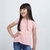T Shirt Infantil Menina Babylook Liso Moda Menina Premium - Impérios Modas