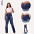 Calça Jeans Feminina Flare Lycra Premium Cós Alto Blogueira - comprar online