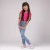 Calça Jeans Feminina Infantil Meninas Com Regulador Lycra