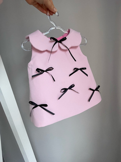 Vestido LAÇO rosa bebê - Imaginè