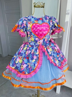 Junino Floral Coração- SOB ENCOMENDA