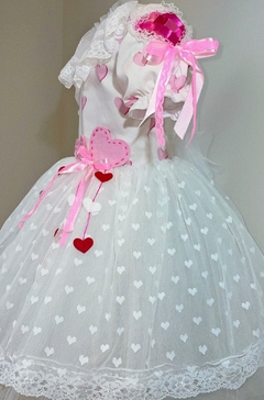 Vestido Noiva Corações na internet