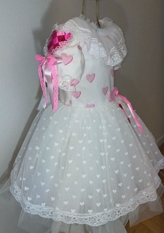 Vestido Noiva Corações / costas em malha - Imaginè