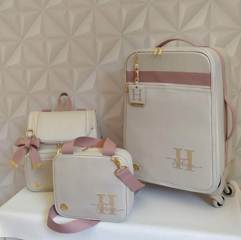 kit maternidade Personalizado champanhe com rose