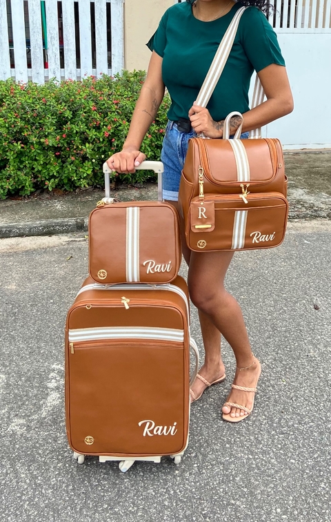 Kit de bolsas Maternidade personalizadas caramelo