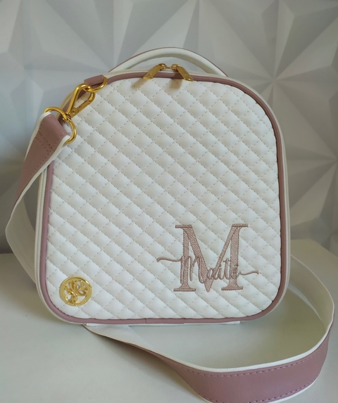 Frasqueira Térmica White off com Rose