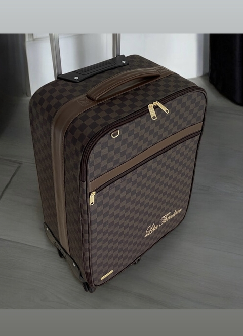 Mala personalizada de rodinhas para a maternidade café xadrez - comprar online