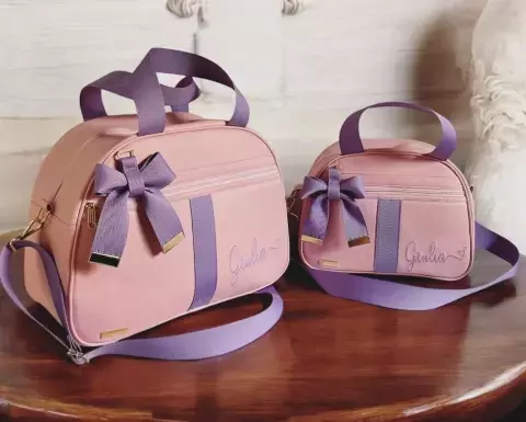 Kit Bolsas maternidade Essencial Rosa com lilás - comprar online