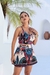 Conjunto Brenda Feminino Cropped e Short Estampado Com Alça Ajustável - loja online