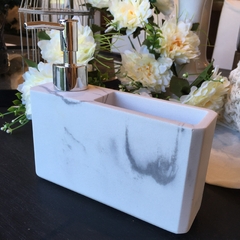 Dispenser de Jabon y portacepillo - ceramica (00768)