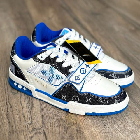 Lv Trainer Velcro Branco/Azul