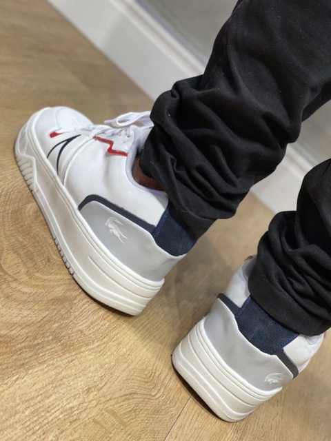LACOSTE L001 BRANCO, AZUL E VERMELHO - comprar online