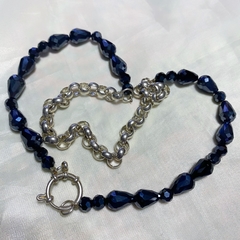 Cadena Swarovski Azul Marino - 60 cm en internet