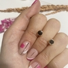 Aros Con Piedra Negra