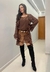 Vestido Boho Chic em Chiffon Babados e Decote com Amarração