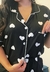 Pijama Feminino Curto Americano Estampa Corações Short Doll na internet