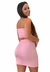 Conjunto Feminino Top Tomara que Caia Com Bojo e Saia Justa - loja online